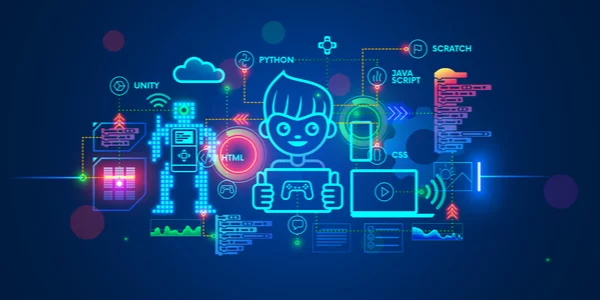 A team of developers working on code and building a solution.